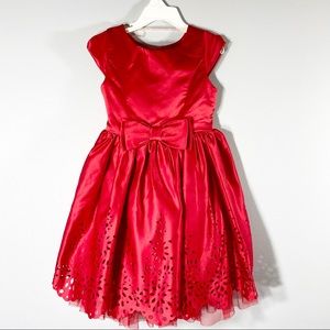 SWEAT HEART ROSE red bow eyelet dress Sz 5